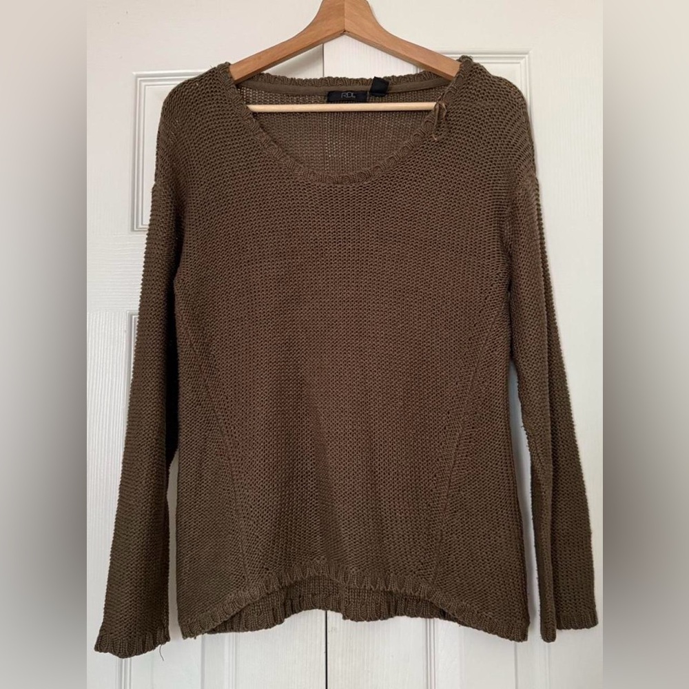 RDI olive green knit sweater